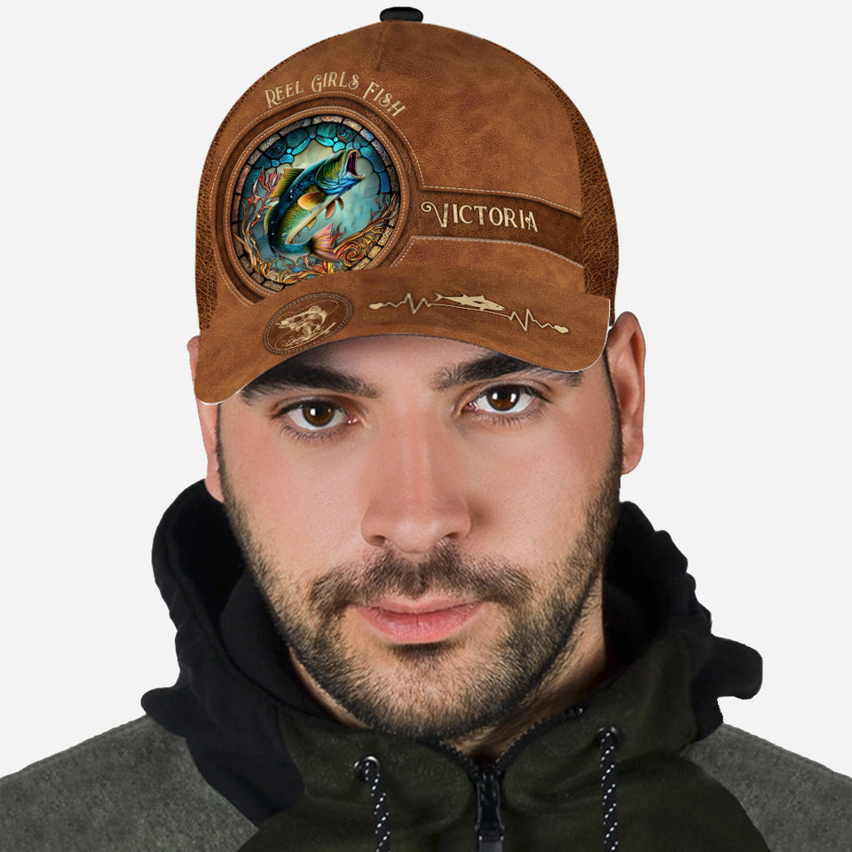 Reel Girls Fish Bass Fishing - Personalized Fishing Classic Cap