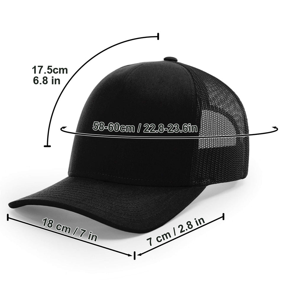 May The Course Be With You - Personalized Golf Trucker Hat (Black Mesh)
