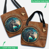 Stained Glass Horse - Personalized Horse Tote Bag