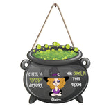 Check Ya Energy - Personalized Witch Wood Sign