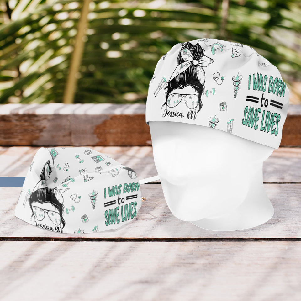 Save Lives - Personalized Nurse Scrub Cap