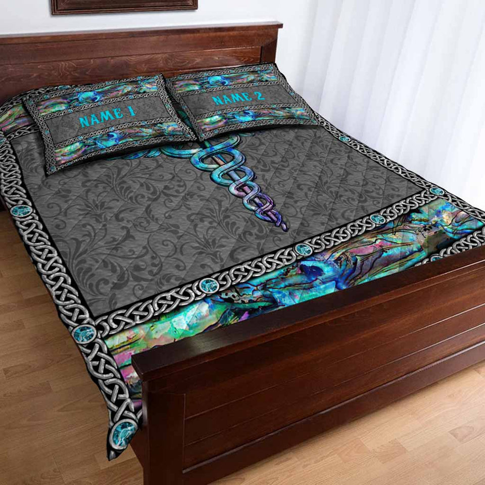 Love My Nurse - Personalized Nurse Quilt Set