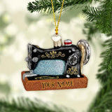 Sewing Machine - Personalized Christmas Ornament With 3D Pattern Print (Printed On Both Sides)