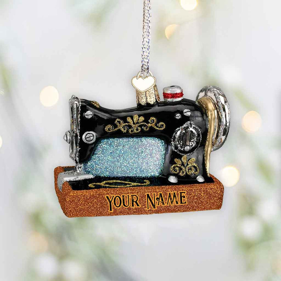 Sewing Machine - Personalized Christmas Ornament With 3D Pattern Print (Printed On Both Sides)