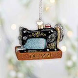 Sewing Machine - Personalized Christmas Ornament With 3D Pattern Print (Printed On Both Sides)