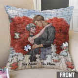 You're My Missing Puzzle - Personalized Couple Throw Pillow