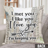 You're My Missing Puzzle - Personalized Couple Throw Pillow