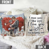 You're My Missing Puzzle - Personalized Couple Throw Pillow