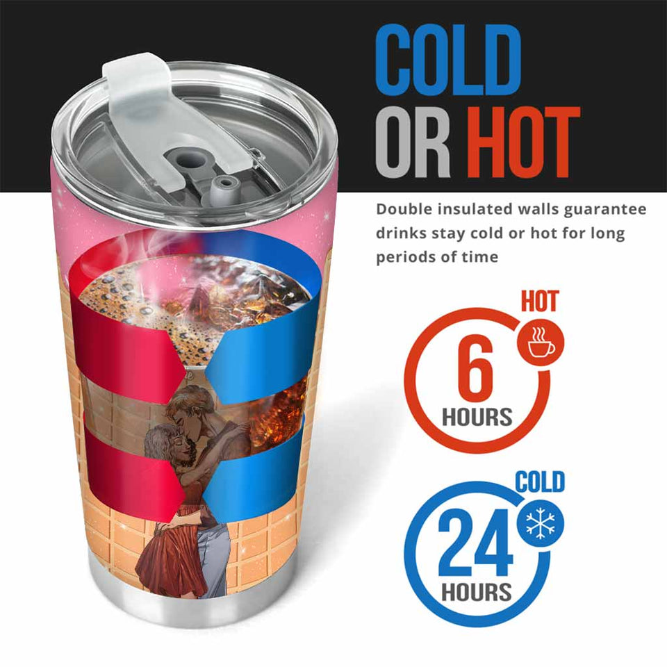 Some People Are Worth Melting For - Personalized Couple Tumbler