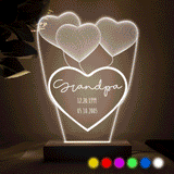 Love You Mom - Gift for mom, grandma, grandpa, husband, wife, dad - Personalized Shaped Plaque Light Base