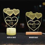 Love You Mom - Gift for mom, grandma, grandpa, husband, wife, dad - Personalized Shaped Plaque Light Base
