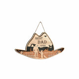 Best Dad Ever - Personalized Father's Day Horse Wood Sign