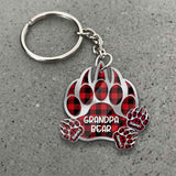 Grandpa Bear - Personalized Grandpa Keychain (Printed On Both Sides)