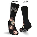 Without Me - Gift for dad, mom - Personalized Socks