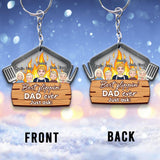 Best Flippin' Dad - Personalized Father's Day Father Keychain (Printed On Both Sides)