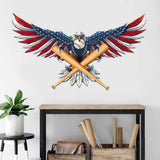 Baseball Independence Day Cut Metal Sign