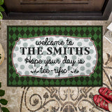 Hope Your Day Tee-rific - Golf Personalized Doormat