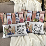 Just A Girl Who Loves Books - Personalized Book Pocket Pillow