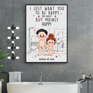 Save Water Shower Together - Personalized Couple Canvas And Poster