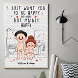 Save Water Shower Together - Personalized Couple Canvas And Poster