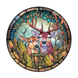 You & Me We Got This - Personalized Hunting Round Wood Sign