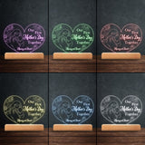 Our First Mother's Day Together - Personalized Mother's Day Mother Shaped Plaque Light Base