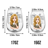 Mama Mommy Mom Bruh - Personalized Mother's Day Mother All Over Wine Glass