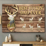 Best Buckin' Dad Ever - Personalized Father's Day Hunting Poster