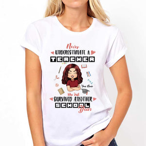 Never Underestimate A Teacher - Personalized T-shirt and Hoodie