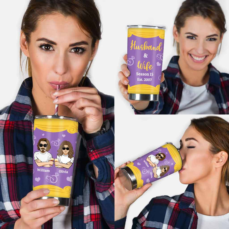 Husband And Wife - Personalized Couple Tumbler