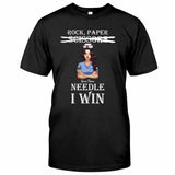 Rock Paper Needle I Win - Personalized Nurse T-shirt and Hoodie