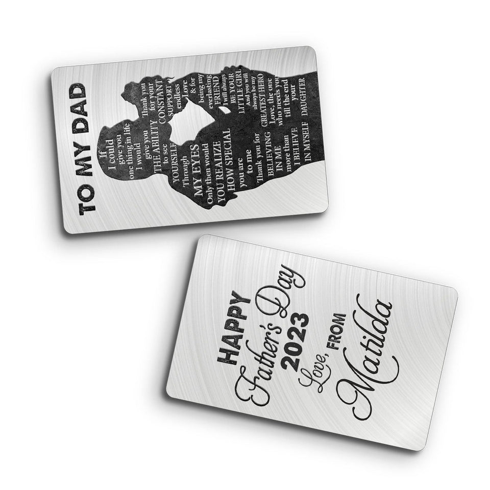 To My Dad - Personalized Father Wallet Insert Card