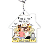 You And Me And The Dogs - Personalized Dog Transparent Keychain