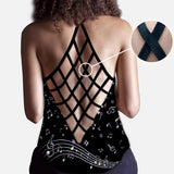 Love Music - Piano Cross Tank Top