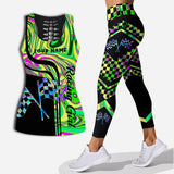 Racing Girl - Personalized Hollow Tank Top and Leggings