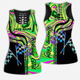 Racing Girl - Personalized Hollow Tank Top and Leggings