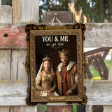 Her King His Queen - Personalized Couple Wood Sign