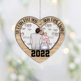 So I Can Kiss You - Personalized Christmas Couple Layers Mix Ornament