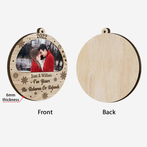 I'm Yours - Personalized Christmas Couple Layered Wood Ornament