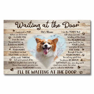 Waiting At The Door - Personalized Dog Canvas And Poster