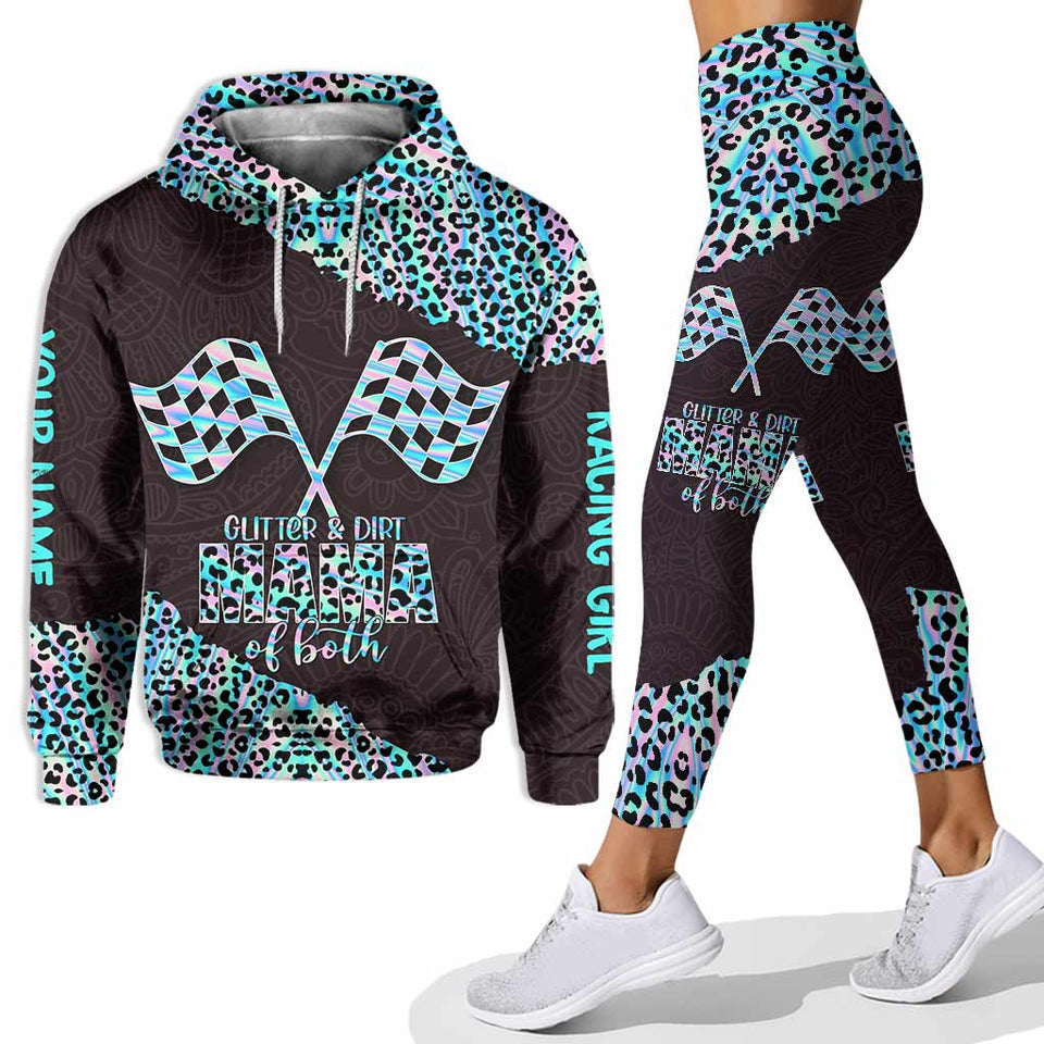 Glitter And Dirt - Personalized Racing Hoodie and Leggings