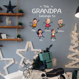 This Grandpa Belongs To - Personalized Grandpa Decal Full