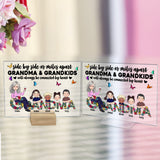 Always Be Connected By Heart - Personalized Mother's Day Grandma Transparent Acrylic Plaque