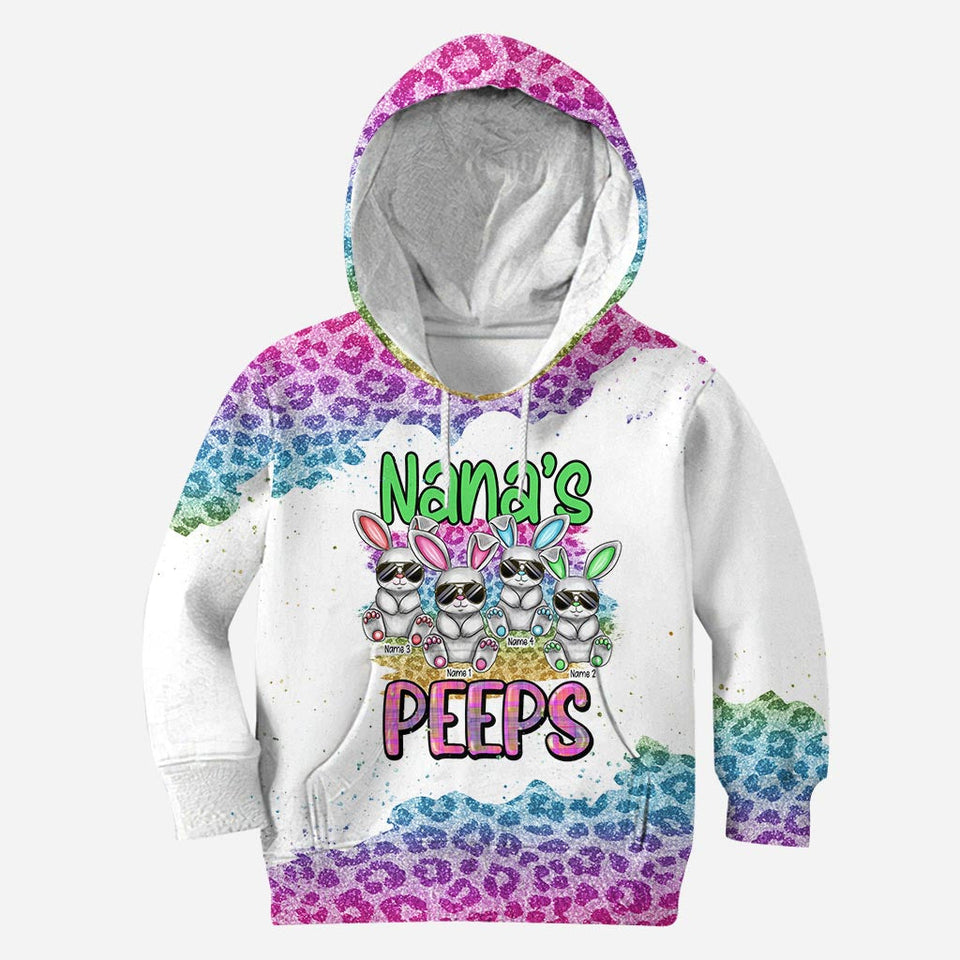 Grandma's Peeps - Personalized Mother's Day Easter Day Grandma All Over T-shirt and Hoodie
