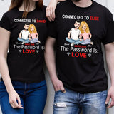 Connected To - Personalized Couple Couple T-shirt and Hoodie