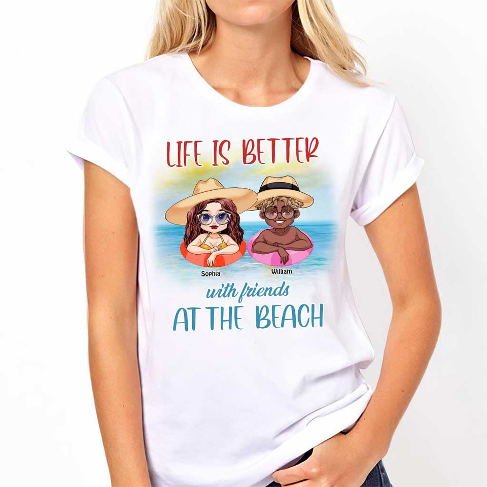 Boozing With My Beaches - Personalized Sea Lover T-shirt and Hoodie