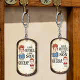 Like Father Like Daughter Like Son - Gift for dad, mom, son, daughter - Personalized Stainless Steel Keychain