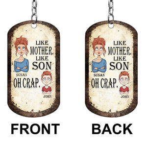 Like Father Like Daughter Like Son - Gift for dad, mom, son, daughter - Personalized Stainless Steel Keychain