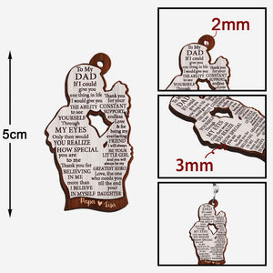 To My Dad - Personalized Father Keychain (Printed On Both Sides)