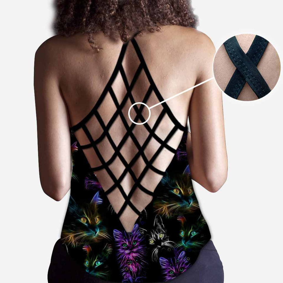 Cat Mom Cross Tank Top